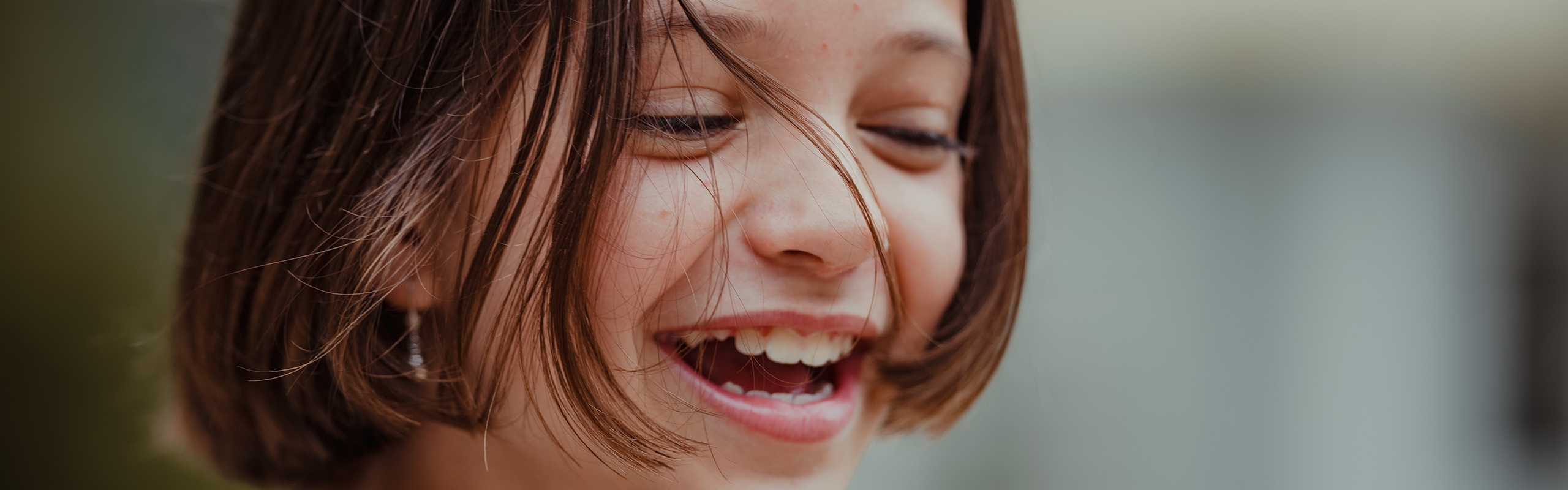 Young girl smiling