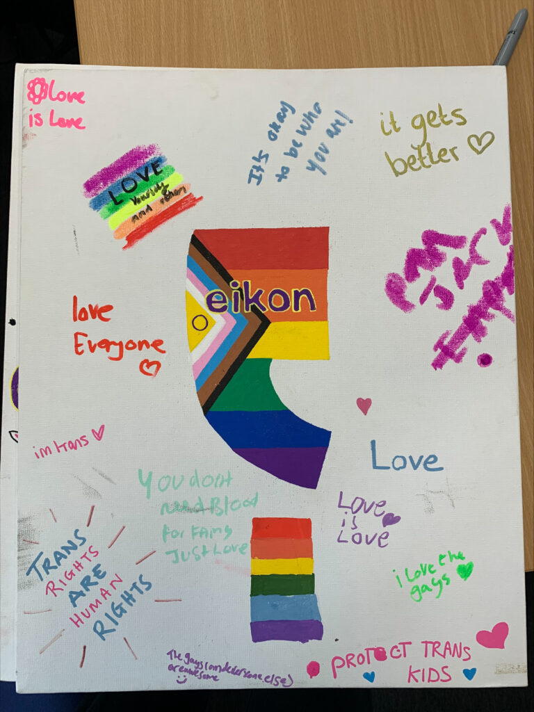 Eikon logo pride mural